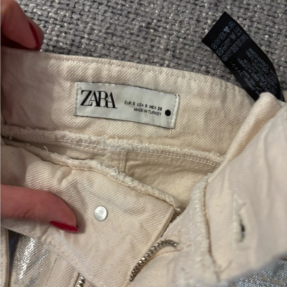 NWOT Zara Metallic Silver High-Waisted Midi Skirt – Size Small - Picture 9 of 15